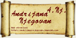 Andrijana Njegovan vizit kartica
